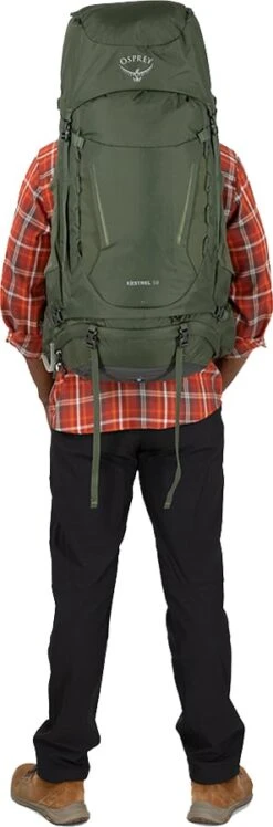 Osprey Kestrel 58 Adventure Trekking Pack 26 Osprey Kestrel 58 Adventure Trekking Pack -Outdoor Essentials Shop 0029 Kestrel 58L S23 OnBody3 BonsaiGreen 10004756 10004757copy2