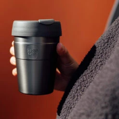 Thermal Insulated 340ml Reusable Tea/Coffee Cup -Outdoor Essentials Shop 12oz6