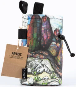 Artist Series Rock Climbing Chalk Bag 8 Artist Series Rock Climbing Chalk Bag -Outdoor Essentials Shop 56bf4b50 6b24 43ba 856a 38542477bb6dWind20River20Mountains20Chalk20Bag2020Craig20Muderlak 3
