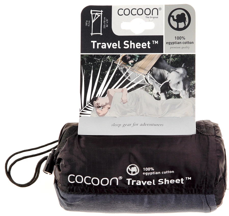 Cocoon TravelSheet Egyptian Cotton Sleeping Bag Liner 4 Cocoon TravelSheet Egyptian Cotton Sleeping Bag Liner - Image 2