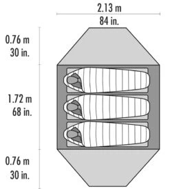 MSR Elixir 3 V2 Tent Backpacking Shelter -Outdoor Essentials Shop 81650f31 125a 4321 a2d6 976370ebeb3810312 msr elixir 3 floorplan top