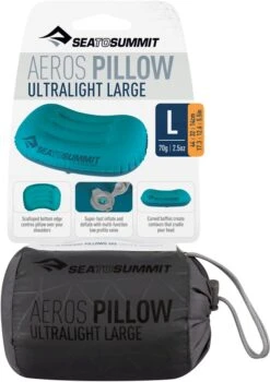 Sea To Summit Aeros Ultralight Travel & Camping Pillow -Outdoor Essentials Shop APILULLGY AerosUltralightPillow Large Grey Packaging 01