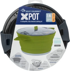 Sea To Summit X-Pot Folding Camping Cookware 20 Sea To Summit X-Pot Folding Camping Cookware -Outdoor Essentials Shop AXPOT2.8CH X Pot 2.8Litre Charcoal Packaging 01