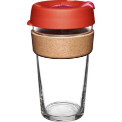 Brew Cork Glass 454ml Reusable Tea/Coffee Cup