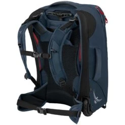 Osprey Farpoint Wheeled Travel Pack/Backpack -Outdoor Essentials Shop FarpointWhlTP36 S22 Sideback MutedSpaceBlue 10003698copy