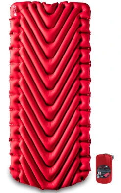 Klymit Insulated Static V Luxe Inflatable Camping Mattress -Outdoor Essentials Shop Klymit InsulatedStaticVLuxe 06LIRD01D Front Bag NoValve 2000x2000