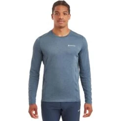 Montane Dart Technical Long Sleeve Base Layer Top -Outdoor Essentials Shop MDRLSSTB DART LONG SLEEVE T SHIRT STONE BLUE 1 5a470711 1018 437a 8a8e 21247fff88f7copy