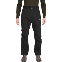 Montane Terra Pants Technical Softshell Trousers -Outdoor Essentials Shop MTPNRBLA TERRA PANTS REG LEG BLACK 1