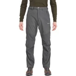 Montane Terra Pants Technical Softshell Trousers -Outdoor Essentials Shop MTPNRSLA TERRA PANTS REG LEG SLATE 1 1