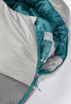 Rab Women's Solar Ultra 3 Lightweight Sleeping Bag -Outdoor Essentials Shop SOLAR ULTRA 3 WMNS DARK PEWTER QSS 02 DPW 08