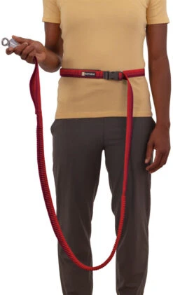 Ruffwear Roamer Leash Stretch Dog Walking Lead -Outdoor Essentials Shop Web 40354 Roamer Leash Red Sumac Waist