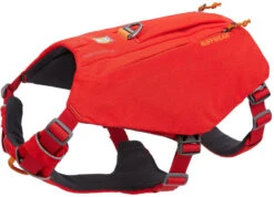 Ruffwear Switchbak Padded Dog Harness + Pockets -Outdoor Essentials Shop WebJPG 3035 Switchbak Harness Red Sumac Left Studio
