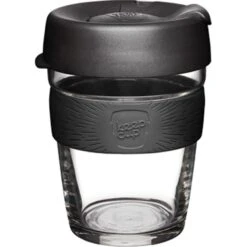 Brew Glass Reusable Travel Coffee Cup 14 Brew Glass Reusable Travel Coffee Cup -Outdoor Essentials Shop black12oz