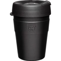 Thermal Insulated 340ml Reusable Tea/Coffee Cup -Outdoor Essentials Shop f953b703 5a4b 4788 8553 56e56ed29356 Black12oz 1