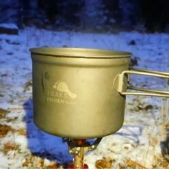 Titanium Pot D115mm Ultralight Camping Cookware -Outdoor Essentials Shop pajb308