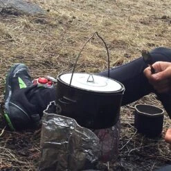 Titanium Pot + Bail Handle Ultralight Cookware -Outdoor Essentials Shop pajb310