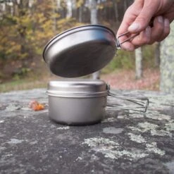 Snow Peak Titanium Multi Compact Ultralight Personal Cookset -Outdoor Essentials Shop rppf188