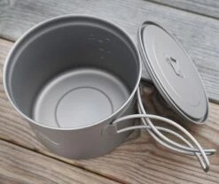 Titanium Pot D115mm Ultralight Camping Cookware -Outdoor Essentials Shop zdf250